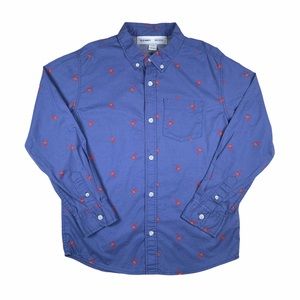 Old Navy Boys Long Sleeve Lobster Shirt Size L